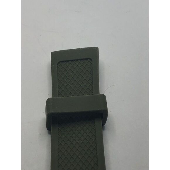 Diesel Watch Parts 2 Piece Silicone Half Band Only Clasp Army Green 22mm PY205 - Picture 6 of 8